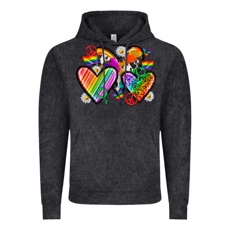 Pride Hearts Vintage Hoodie by texasbilliewilder | Teevron
