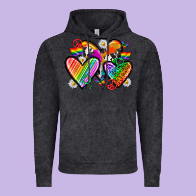Vintage Hoodie pride hearts