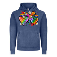 Vintage Denim pride hearts Vintage Hoodie - texasbilliewilder