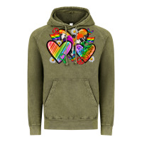 Vintage Olive pride hearts Vintage Hoodie - texasbilliewilder
