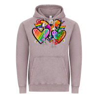 Vintage Zinc pride hearts Vintage Hoodie - texasbilliewilder
