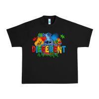 Black different is beautiful autism stitch Urban Heavy Tee - Zillion Design Studio