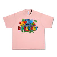 Salmon different is beautiful autism stitch Urban Heavy Tee - Zillion Design Studio