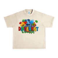 Sandshell different is beautiful autism stitch Urban Heavy Tee - Zillion Design Studio