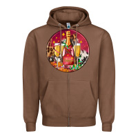 Chestnut christmas champagne bottle and champagne's Zipper Hoodie - AdoDesignShop