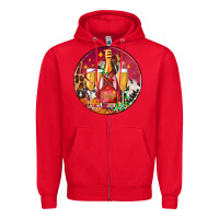 Red christmas champagne bottle and champagne's Zipper Hoodie - AdoDesignShop