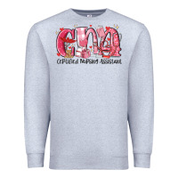 Heather Grey cna certified valentine nursing assistant valentin Premium Sweatshirt - MaliasSmallBusiness