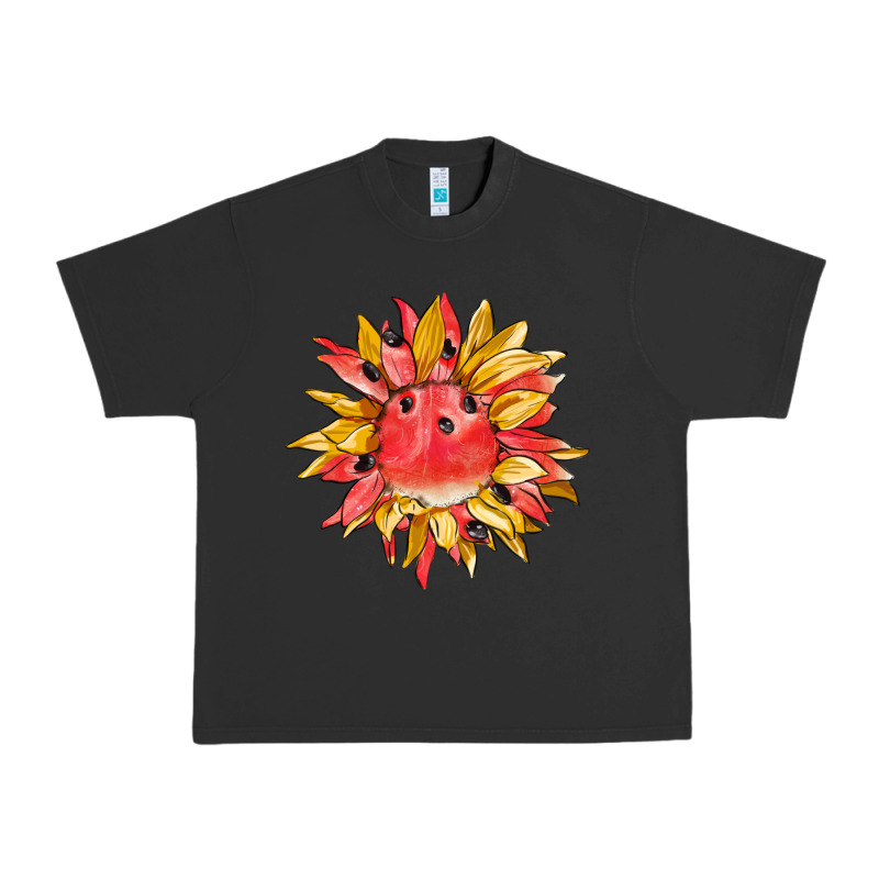 Watermelon Sunflower Urban Heavy Tee by BarkalooDesign | Teevron