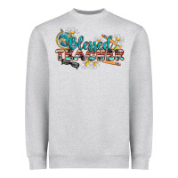 Heather Grey blessed teacher Heavyweight Sweatshirt - texasbilliewilder