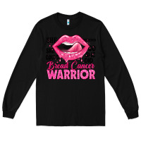 Black breast cancer warrior lips Long Sleeve Tee - JahusDesignShop