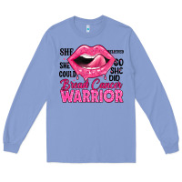 Colony Blue breast cancer warrior lips Long Sleeve Tee - JahusDesignShop
