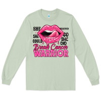 Matcha breast cancer warrior lips Long Sleeve Tee - JahusDesignShop