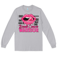 Breast Cancer Warrior Lips Long Sleeve Tee | Teevron