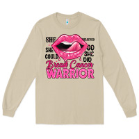 Mushroom breast cancer warrior lips Long Sleeve Tee - JahusDesignShop