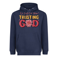 Navy i’m just out here trusting god Heavyweight Hoodie - MaliasSmallBusiness