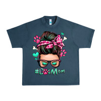 Midnight Navy dog mom messy bun Urban Heavy Tee - Zillion Design Studio