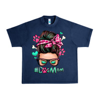 Navy dog mom messy bun Urban Heavy Tee - Zillion Design Studio