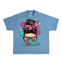 Pebble Blue dog mom messy bun Urban Heavy Tee - Zillion Design Studio