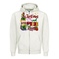 Oatmeal Heather Christmas and wine Zipper Hoodie - AdoDesignShop