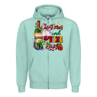 Seafoam Christmas and wine Zipper Hoodie - AdoDesignShop