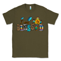 Army Green ı am blessed Classic Tee - AdoDesignShop