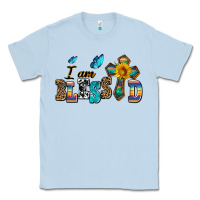 Dusty Blue ı am blessed Classic Tee - AdoDesignShop