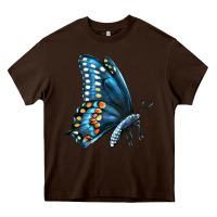 Chocolate Brown Black Shallowtail Heavy Core Tee - LillyAllenDesigns