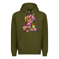 Army Green He Is Risen Premium Hoodie - BundleAndBundleShop