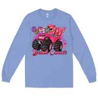 Colony Blue crush breast cancer monster truck with dinosaur Long Sleeve Tee - JahusDesignShop