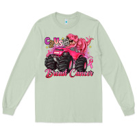 Crush Breast Cancer Monster Truck With Dinosaur Long Sleeve Tee | Teevron