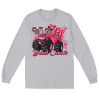 Moon Dust crush breast cancer monster truck with dinosaur Long Sleeve Tee - JahusDesignShop
