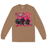 Toasted Coconut crush breast cancer monster truck with dinosaur Long Sleeve Tee - JahusDesignShop