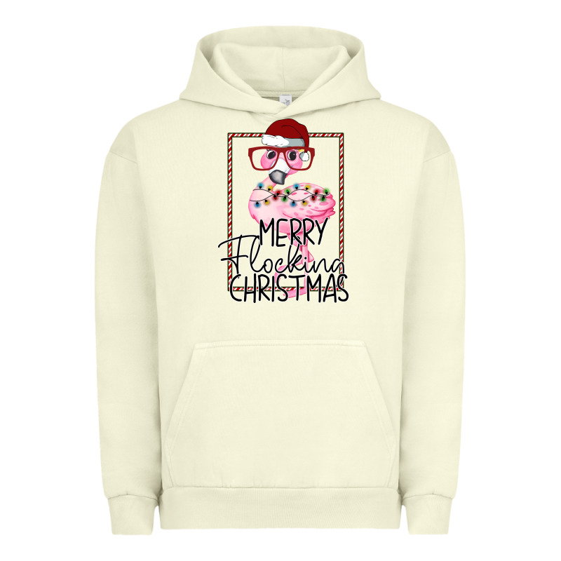 Merry Flock Christmas Flamingo Christmas Urban Hoodie by Bettercallsaul | Teevron