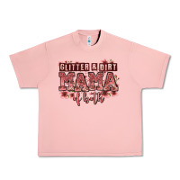 Salmon glitter and dirt mama of both girls Urban Heavy Tee - Zillion Design Studio