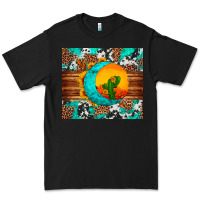 Black sunflower desert cactus turquoise crescent Premium Tee - Artiststas