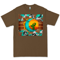 Cacao sunflower desert cactus turquoise crescent Premium Tee - Artiststas
