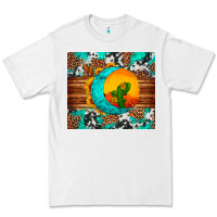 White sunflower desert cactus turquoise crescent Premium Tee - Artiststas