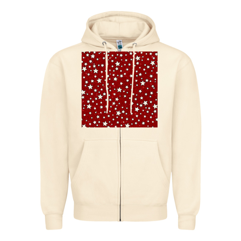 Glitter 4th Of July Seamless Pattern Zipper Hoodie by BundleAndBundleShop | Teevron