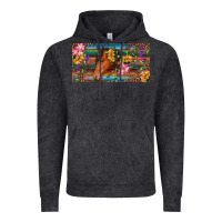 Brown Horse With Flowers And Leopard Vintage Hoodie | Teevron