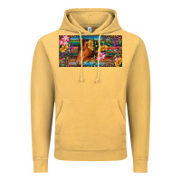 Vintage Mustard Brown horse with flowers and leopard Vintage Hoodie - RanaPortraitStore