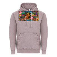 Vintage Zinc Brown horse with flowers and leopard Vintage Hoodie - RanaPortraitStore