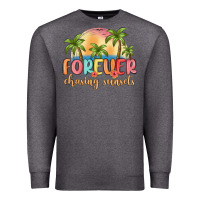 Charcoal Heather forever chasing sunsets Premium Sweatshirt - MaliasSmallBusiness