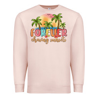 Pale Pink forever chasing sunsets Premium Sweatshirt - MaliasSmallBusiness