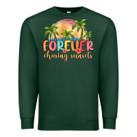 Sports Green forever chasing sunsets Premium Sweatshirt - MaliasSmallBusiness