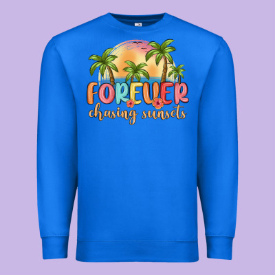 Forever Chasing Sunsets Premium Sweatshirt Designed By Maliassmallbusiness