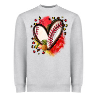 Heather Grey fruits and baseball heart Heavyweight Sweatshirt - Zillion Design Studio