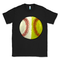 Black half baseball softball Classic Tee - JahusDesignShop