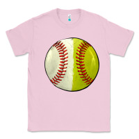 Bubblegum Pink half baseball softball Classic Tee - JahusDesignShop