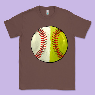 Half Baseball Softball Classic Tee Designed By Jahusdesignshop