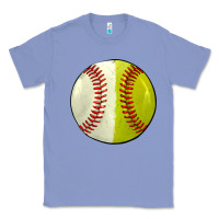 Colony Blue half baseball softball Classic Tee - JahusDesignShop